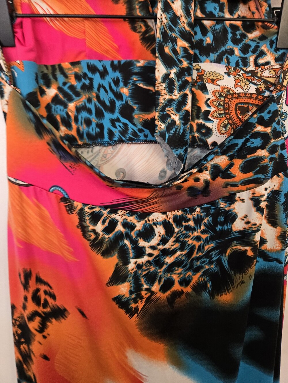 ✨ IB Diffusion Halter Maxi Dress | Animal Print Paisley | Tropical Statement Dre - Picture 9 of 9